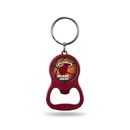 NBA Miami Heat NBA Bottle Opener Colored Keychain, Maroon, Measures 1.25" x 3.75"