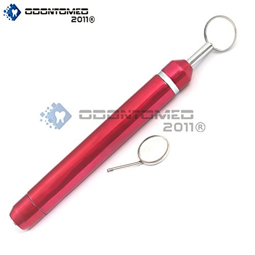 OdontoMed2011 RED Fancy Handle Dental Light Mirror Removable 2 Mirrors 4, 5 Examination Instruments ODM OdontoMed2011 RED Fancy Handle Dental Light Mirror Removable 2 Mirrors 4, 5 Examination Instruments ODM