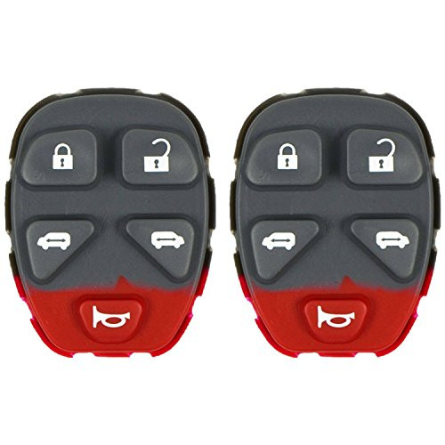 qualitykeylessplus Two Replacement 5 Button Rubber Pads for Remotes with FCC ID KOBGT04A Free KEYTAG