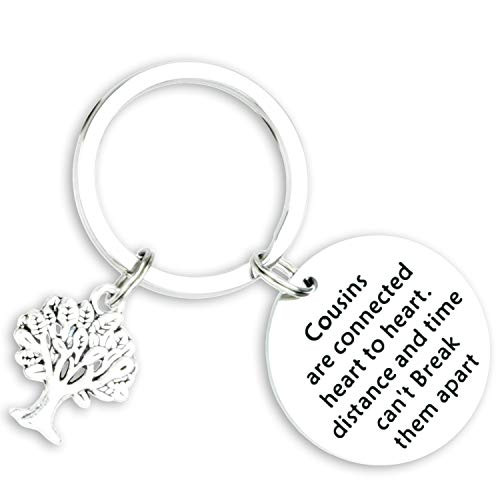 Kivosliviz Cousin Gift Keychain Cousin Gifts for Women Cousins Jewelry Cousin to Cousin Gift Best Cousin Keychain
