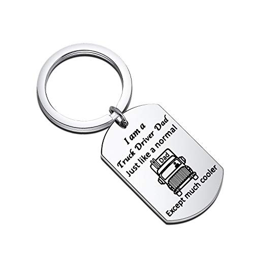 FUSTMW Truck Dad Gifts Truck Driver Keychain Trucker Gifts Drive Safe Gift for Truck Driver Husband I am a Truck Driver Dad Except Much Cooler -Silver- FUSTMW Truck Dad Gifts Truck Driver Keychain Trucker Gifts Drive Safe Gift for Truck Driver Husband I am a Truck Driver Dad Except Much Cooler -Silver-