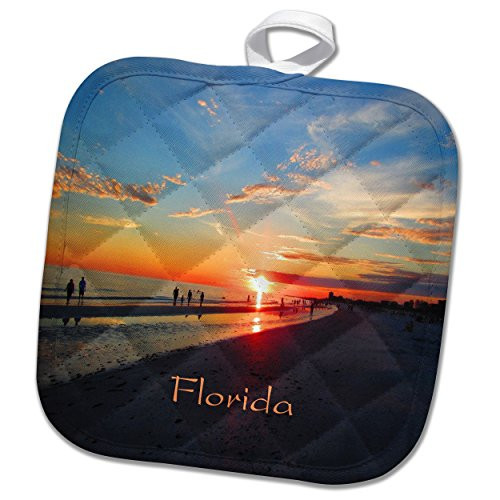 3dRose Florida - Image of Siesta Key Beach Off Sarasota - 8x8 Potholder (PHL_255519_1)