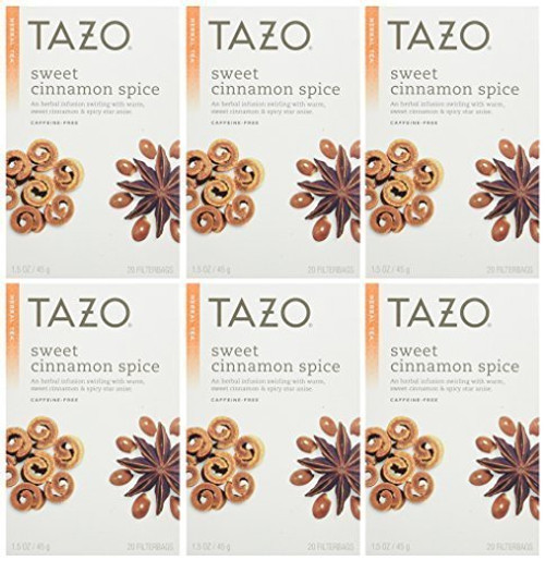 Tazo Sweet Cinnamon Spice Herbal Tea 20 Bags -Pack of 2- Tazo Sweet Cinnamon Spice Herbal Tea 20 Bags -Pack of 2-