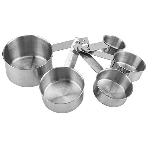 Kitchen Measuring Cup Spoon,5pcs/ Set Stainless Steel Anti-rust Measuring Cup Spoon Baking Cooking Tool