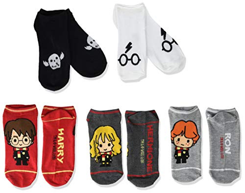 Harry Potter Kids 5 Pack No Show, Grey Multi, Fits Sock Size 9-11 Fits Shoe Size 4-10.5 Harry Potter Kids 5 Pack No Show, Grey Multi, Fits Sock Size 9-11 Fits Shoe Size 4-10.5