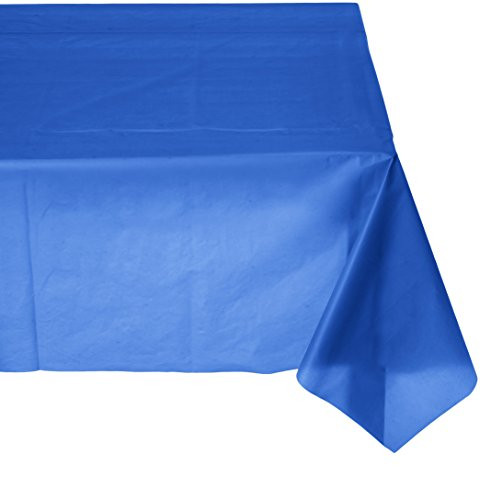 Amscan Round Plastic Table Cover | Bright Royal Blue | 84" | Party Supply | 12 ct.