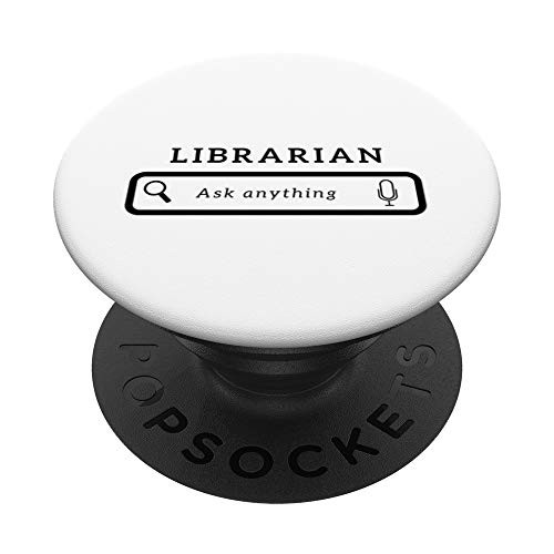 Funny Librarian Search Engine Gift PopSockets PopGrip: Swappable Grip for Phones  and  Tablets