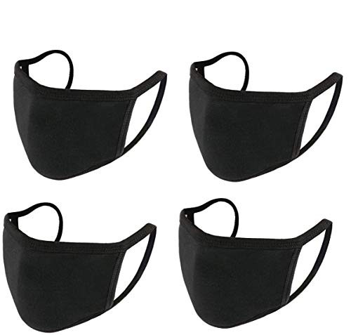 4 PCS Unisex, Washable and Reusable Face Shield with Elastic Ear Loop Cover Full Face Anti-Dust