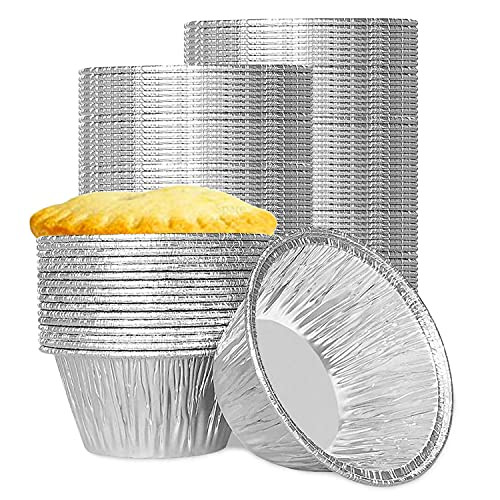100 Pack Aluminum Foil Pie Pans, Lainrrew 3" Disposable Mini Pie Pans Recyclable Foil Pie Tins Foil Tart Pans Round Cake Pans for Baking, Cooking, Reheating, Freezer and Oven Safe 100 Pack Aluminum Foil Pie Pans, Lainrrew 3" Disposable Mini Pie Pans Recyclable Foil Pie Tins Foil Tart Pans Round Cake Pans for Baking, Cooking, Reheating, Freezer and Oven Safe