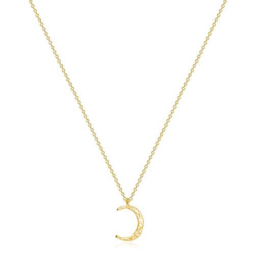 Fettero Crescent Moon Necklace Gold Half Moon Phase Hammered Pendant Dainty Chain 14K Gold Plated Minimalist Simple Boho for Women Jewelry Mothers Gift Fettero Crescent Moon Necklace Gold Half Moon Phase Hammered Pendant Dainty Chain 14K Gold Plated Minimalist Simple Boho for Women Jewelry Mothers Gift