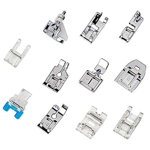 11 PCS Sewing Machine Presser Foot Set for Singer, Brother, Babylock, Euro-Pro, Janome, Kenmore, Most Low Shank Snap-On Sewing Machines 11 PCS Sewing Machine Presser Foot Set for Singer, Brother, Babylock, Euro-Pro, Janome, Kenmore, Most Low Shank Snap-On Sewing Machines