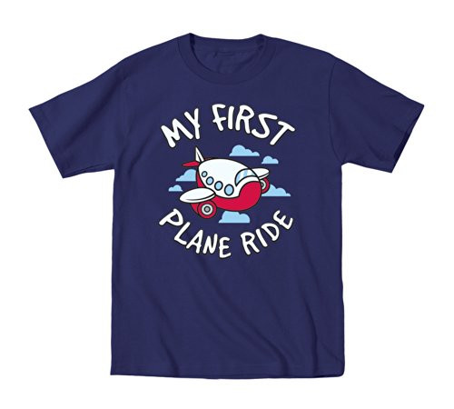 My First Plane Ride - Toddler Short Sleeve T-Shirt Navy