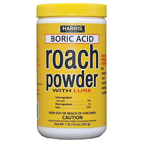 HARRIS Boric Acid Roach Killer Powder with Lure, 16oz