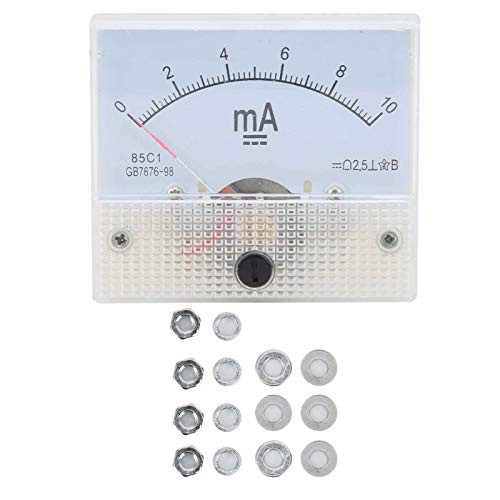 Ammeter, Analog Ammeter, 85C1 DC 0-10MA Pointer Ammeter Head Ampere Meter Panel Current Measuring Instrument with Simple Structure