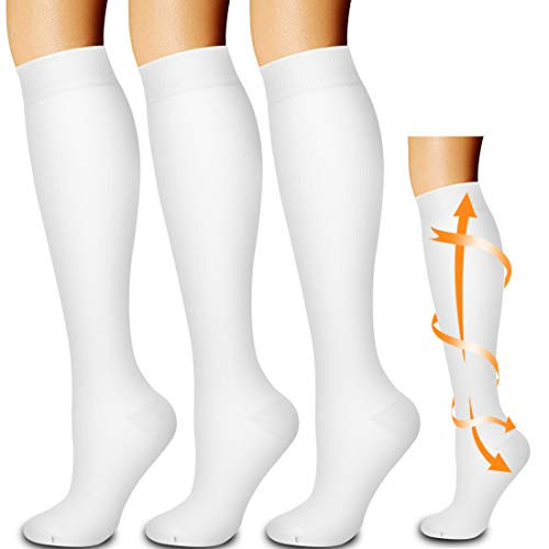 Laite Hebe Compression Socks,-3 Pairs- Compression Sock Women and Men Best Running, Athletic Sports, Flight Travel