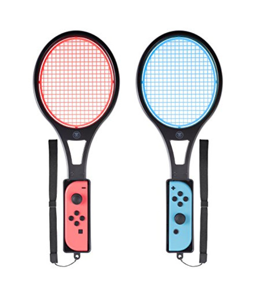 Snakebyte Tennis: Pro - Tennis Racket for Nintendo Switch Joy-Con Controller for Mario Tennis Aces Twin Pack. - Nintendo Switch
