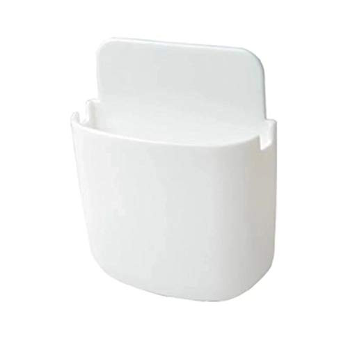 Baguo 1/3/6pcs Remote Control Holder, Wall Mount Adhesive Remote Control Organizer Media Storage Box for Phone Remote Control-White-