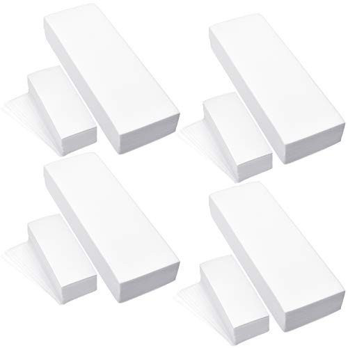 800 Pieces Wax Strips Non-woven Waxing Strips Hair Removal Waxing Strips Body and Facial Wax Strips Cold Wax Strips Wax Ready-Strips for Facial Arms Legs Armpit Hair Eyebrow and Bikini, 2 Sizes
