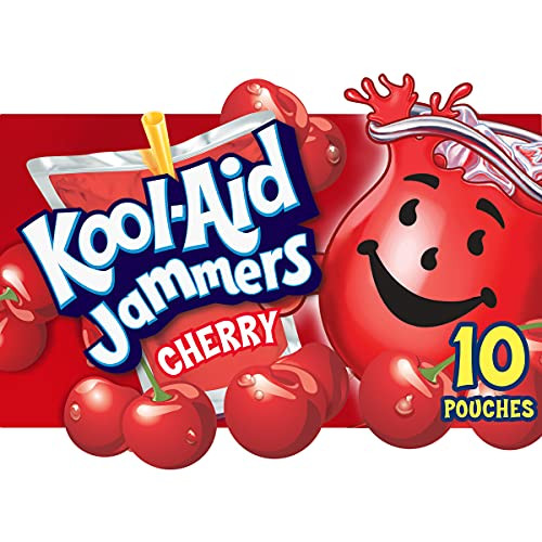 Kool-Aid Jammers Cherry Flavored Juice Drink -10 Pouches-