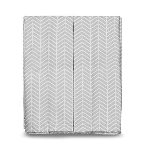 Wendy Bellissimo Dust Ruffle + Baby Crib Skirt from The Hudson Collection - Chevron in Grey + White Wendy Bellissimo Dust Ruffle + Baby Crib Skirt from The Hudson Collection - Chevron in Grey + White