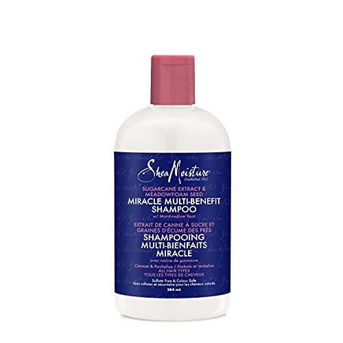 SheaMoisture Silicone Free Shampoo for Dry Hair Sugarcane Extract and Meadowfoam Paraben Free Shampoo 13 oz