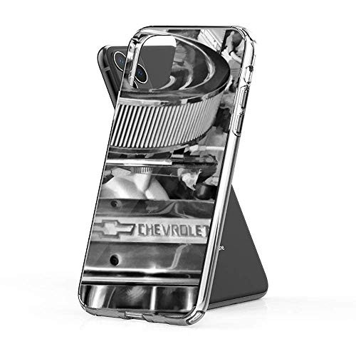 Ddftet Crystal Clear Phone Cases Chevy Engine Case Cover Compatible for iPhone 12/12Pro