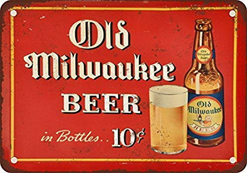 NINGFEI Metal Sign 1937 Old Milwaukee Beer Vintage Look Reproduction Metal Tin Sign 8X12 Inches Vintage Tin Sign NINGFEI Metal Sign 1937 Old Milwaukee Beer Vintage Look Reproduction Metal Tin Sign 8X12 Inches Vintage Tin Sign