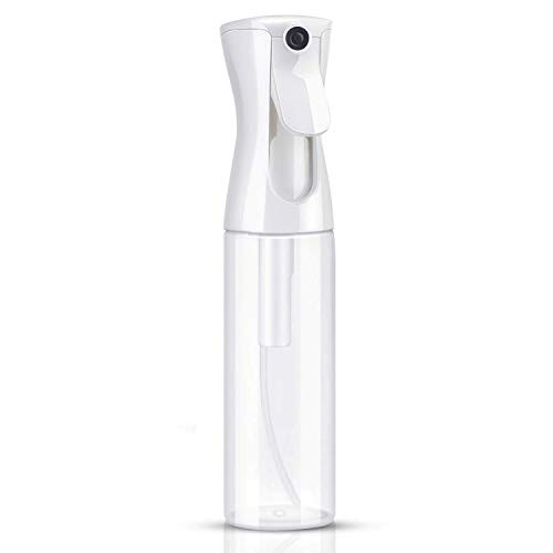 Spray Bottle for Hair, 300ml Continuous Spray Bottle,10ozRefillable Mist SprayBottle Ultra Fine Continuous Water Mister for Hairstyling, Cleaning, Plants, Skin Care