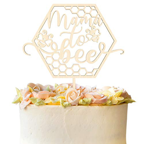 Bumble Bee Momma To Bee Wooden Cake Topper for Honey Bee Theme Baby Shower Decorations Bee Party Supplies