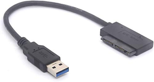 PIIHUSW Angled Micro SATA 7 plus9 16 Pin Cable Adapter - USB 3.0 to 90 Degree SATA Converter for 1.8" Hard Disk Driver SSD, Support SATA II and SATA III, Support 2TB HDD