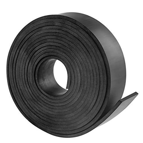 Neoprene Rubber Sheet, Solid Rubber Sheets, Rolls  and  Strips for DIY Gaskets, Crafts, Pads, Flooring, Protection, Supports, Leveling, Anti-Vibration, Anti-Slip -1" Wide x 1/8" Thick x 10' Long-