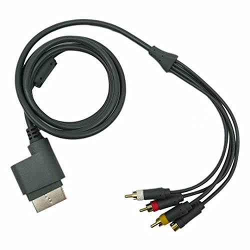 Vicue S Video Composite AV RCA Cable Cord for Microsoft Xbox 360 TV Game