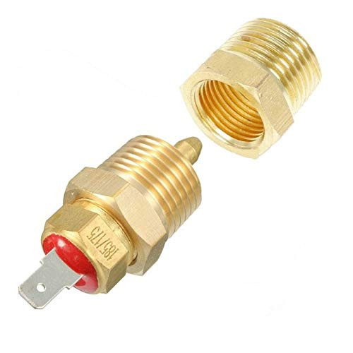 FAERSI Fan Thermostat Temperature Switch 185 to 175 Degree Electric Engine Cooling Temperature Sensor Switch with 3/8" Pipe Thread for 10" 12" 14" 16" Fan