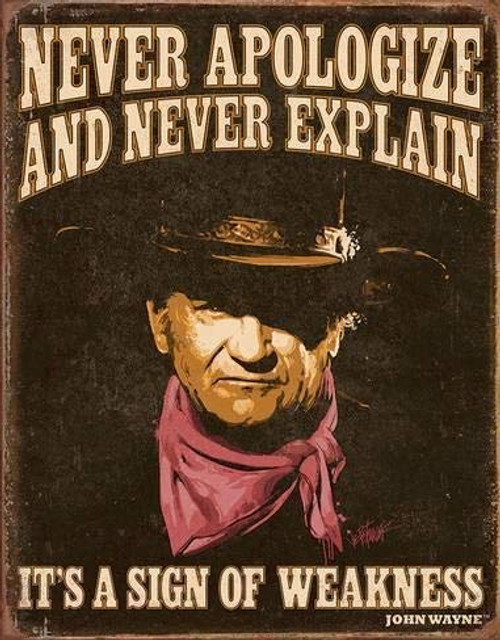 Saraheve Metal Signs Man Cave Garage Gym Decor John Wayne Sign of Weakness 12 x 8 Rustic Vintage Tin Sign Wall Art Saraheve Metal Signs Man Cave Garage Gym Decor John Wayne Sign of Weakness 12 x 8 Rustic Vintage Tin Sign Wall Art