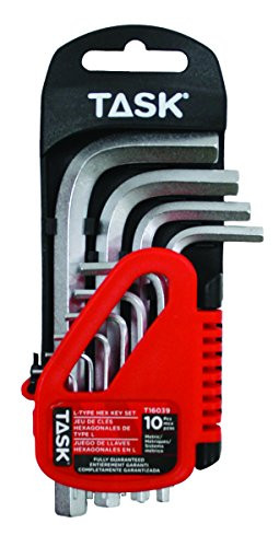 Task Tools T16039 L-Type Hex Key Set, Short Metric, 10-Piece