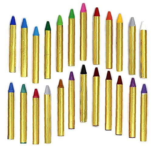 NIDONE Face Paint Crayon Kits,24 Colors Safe  and  Non-Toxic Face and Body Crayons Ultimate Party Pack for Birthday Halloween Makeup Party Suppiles