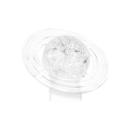 ViaGasaFamido 3D Crystal Puzzle Saturn Model DIY Blocks Puzzles Building Toy Gift Home Office Desk Decoration for Adult Children Kids -Transparent-