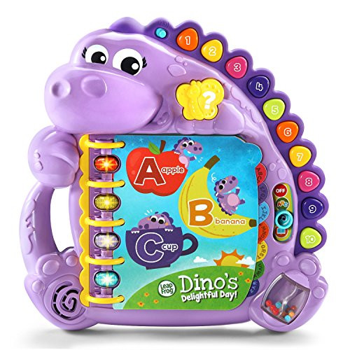 LeapFrog Dino's Delightful Day Alphabet Book, Purple (Amazon Exclusive)