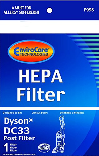 EnviroCare Dyson DC33 Post Filter Designed to Fit Dyson DC33 Multi Floor Vacuums, Part  921616-01