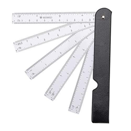 uxcell 1:125 1:75 1:50 1:40 1:33 1/3 1:30 1:25 1:20 1:15 1:10 Metric Scale Ruler Scale Ruler Plastic Cover Measuring Tool