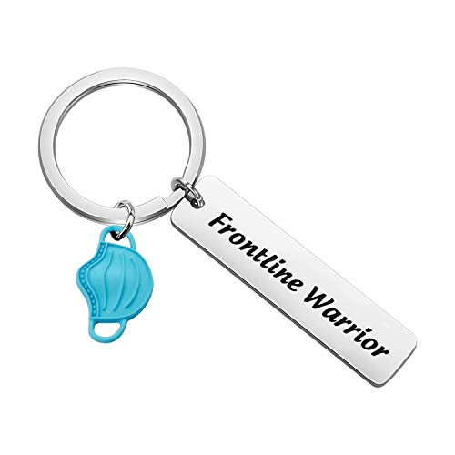 BAUNA Nurse 2020 Frontline Warrior Keychain Social Distancing Anti-C0ronaVirus Pandemic Gift -Nurse 2020 Keychain-