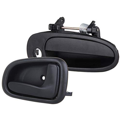 ANPART Front Passenger Side Replacement Exterior Interior Door Handles for 1993-1997 for Geo Prizm for Toyota Corolla-2pcs-