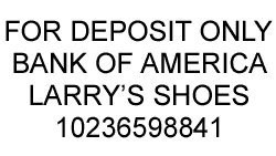 Custom for Deposit Only Stamp -4 Lines-