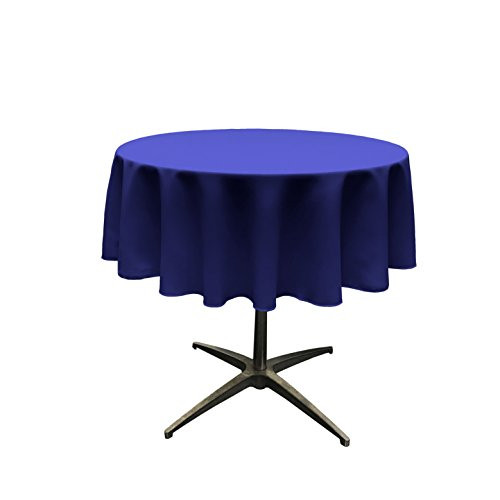 LA Linen Tablcloth Polyester Poplin Tablecloth 58-Inch Round, Royal Blue