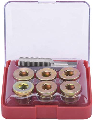 8MILELAKE Oil Drain Plug Tap Thread Repair Kit Oil Pan Screws Rethread Tool Set -M13 x 1.25MM-