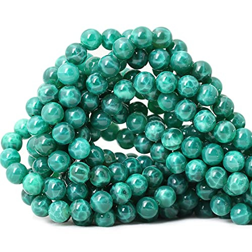 CHEAVIAN 45PCS 8mm Natural Peacock Vein Agate Gemstone Round Loose Beads for Jewelry Making Jewelry Design1 Strand 15" CHEAVIAN 45PCS 8mm Natural Peacock Vein Agate Gemstone Round Loose Beads for Jewelry Making Jewelry Design1 Strand 15"
