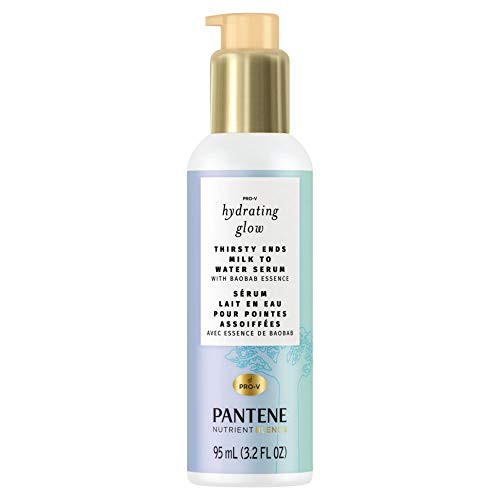 Pantene Hydrating Glow with Baobab Essence Thirsty Ends Milk To Water Hair Serum, 3.2 Fl Oz, 2.508 Fl Oz