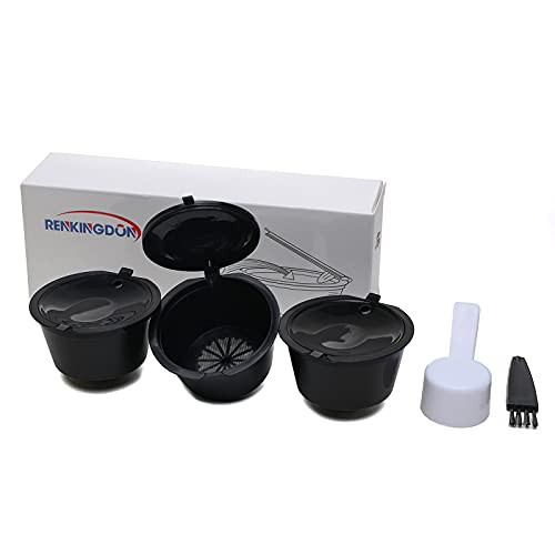 RENKINGDON 3pcs/Pack Dolce Gusto Coffee Capsule Plastic Capsule Refillable Reusable Compatible for Dolce Gusto Refill