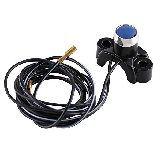 Handlebar Engine Switch, Motoycle Engine Stop Start Kill Switch Button for Pit Dirt Bike ATV Quad -Blue-