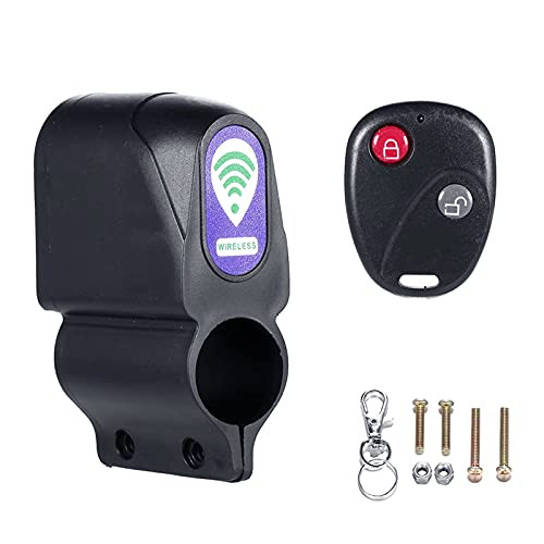 Gosundv Bike Alarm with Remote, Wireless Vibration Alarm with Remote Control Anti-Theft Alarm MTB Road Bike Motorcycle Vehicle Security Alarm Black